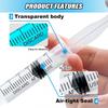 100PCS 5ml Sterile Luer Lock Syringe with Cap, Individually Wrapped, for Liquid Glue, Epoxy, Resin Dispensing