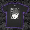 Camiseta Olho Uzumaki Junji Ito Mangá Horror Gráfico Espiral Camiseta Unisex Macia