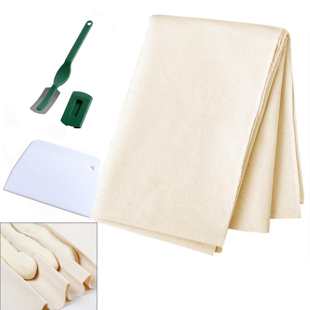 Bawełniano-lniana mata do pieczenia Duża płachta piekarza Bawełniano-lniana tkanina do fermentacji ciasta Nadaje się do kuchni Pieczenia chleba Ciasta