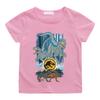 Jurassic World T-shirt Dinosaur Classic Movies 100%Cotton Casual Retro Tee-shirt Graphic Printing Children Clothes Tees Top Kids