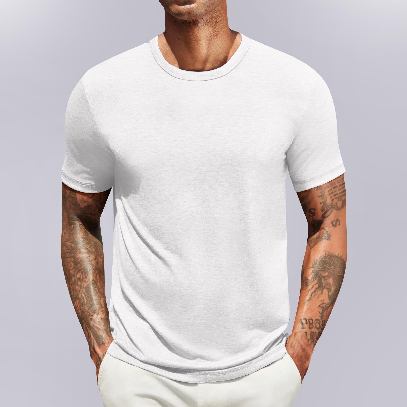 

Мужская повседневная мода, комфорт, однотонный круглый вырез, свитер, свитшот, топы XL белый