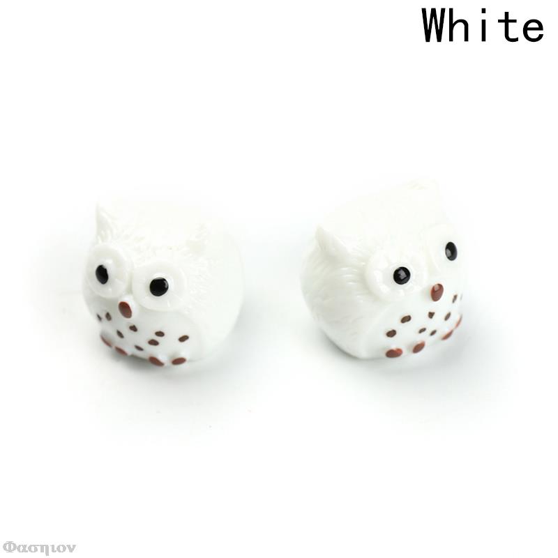 Mini Owl Figurine Crafts Miniatures Resin Owl Ornament Family Micro Landscape Decoration Figurines For Home Decor Owl Accessorie