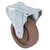 Nylon Caster 4in Fixed Plate Caster Wheel Heat Resistant for Machine Trolley Cart