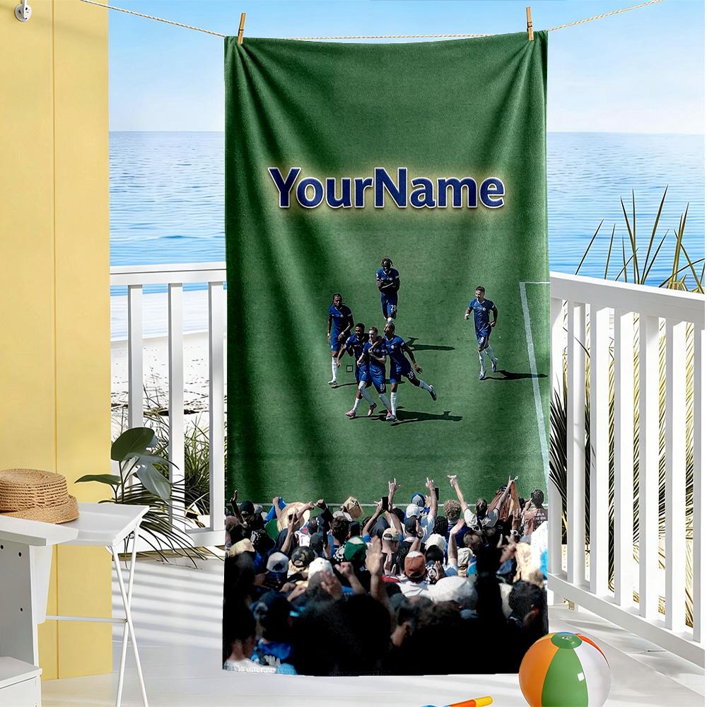 Chelsea Customize Your Name Beach Towel Quick-Dry Soft Microfiber
