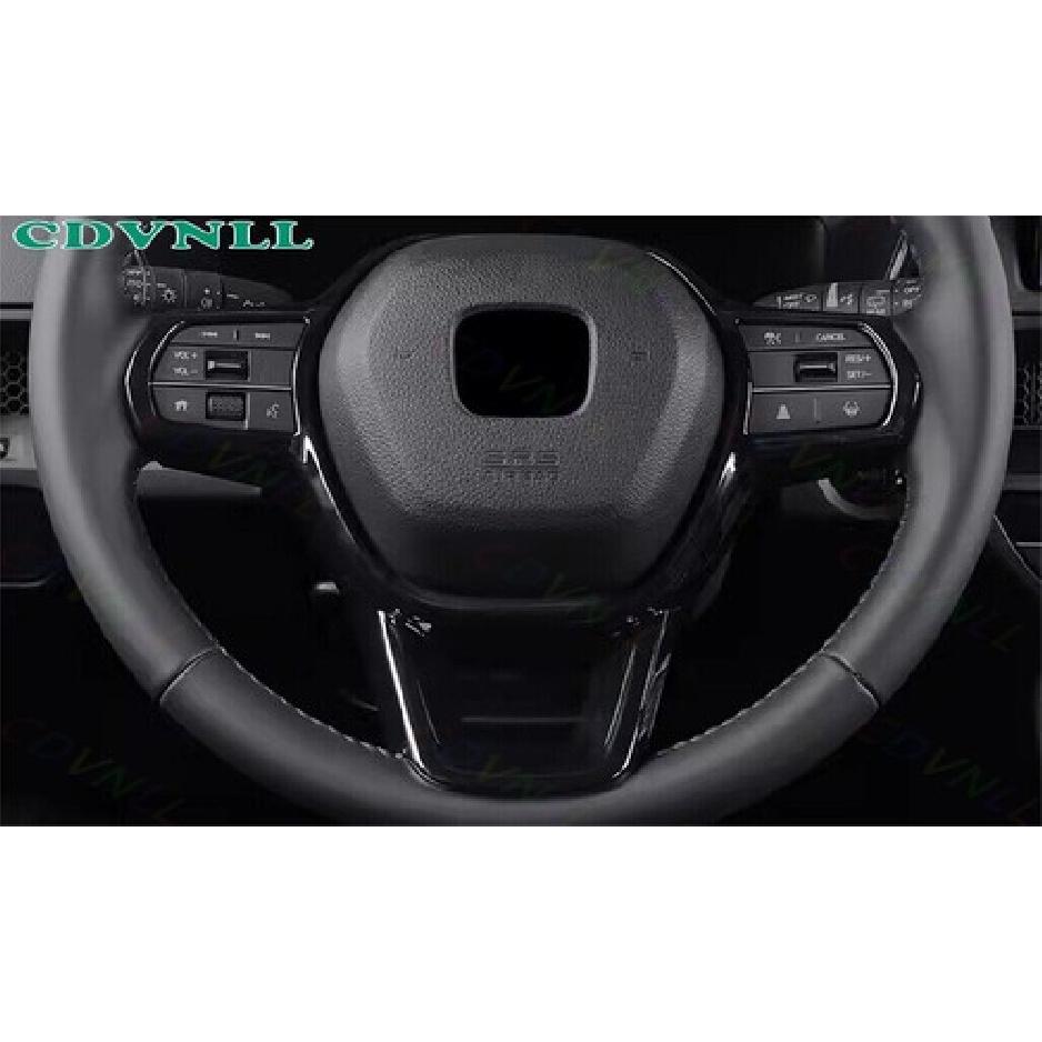 Steering Wheel Border Panel Cover Trim 1PCS For Honda HRV -2024 Bright Black
