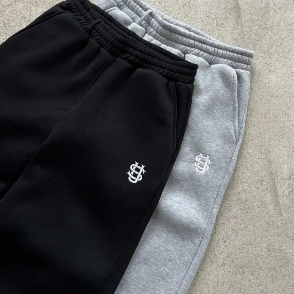 Pantaloni de sport casual pentru bărbați, cu imprimeu cu monede, Y2K, îmbrăcăminte de stradă, cu bandă elastică în talie, pantaloni de trening largi, pantaloni hip hop retro din anii 90, în mai multe culori