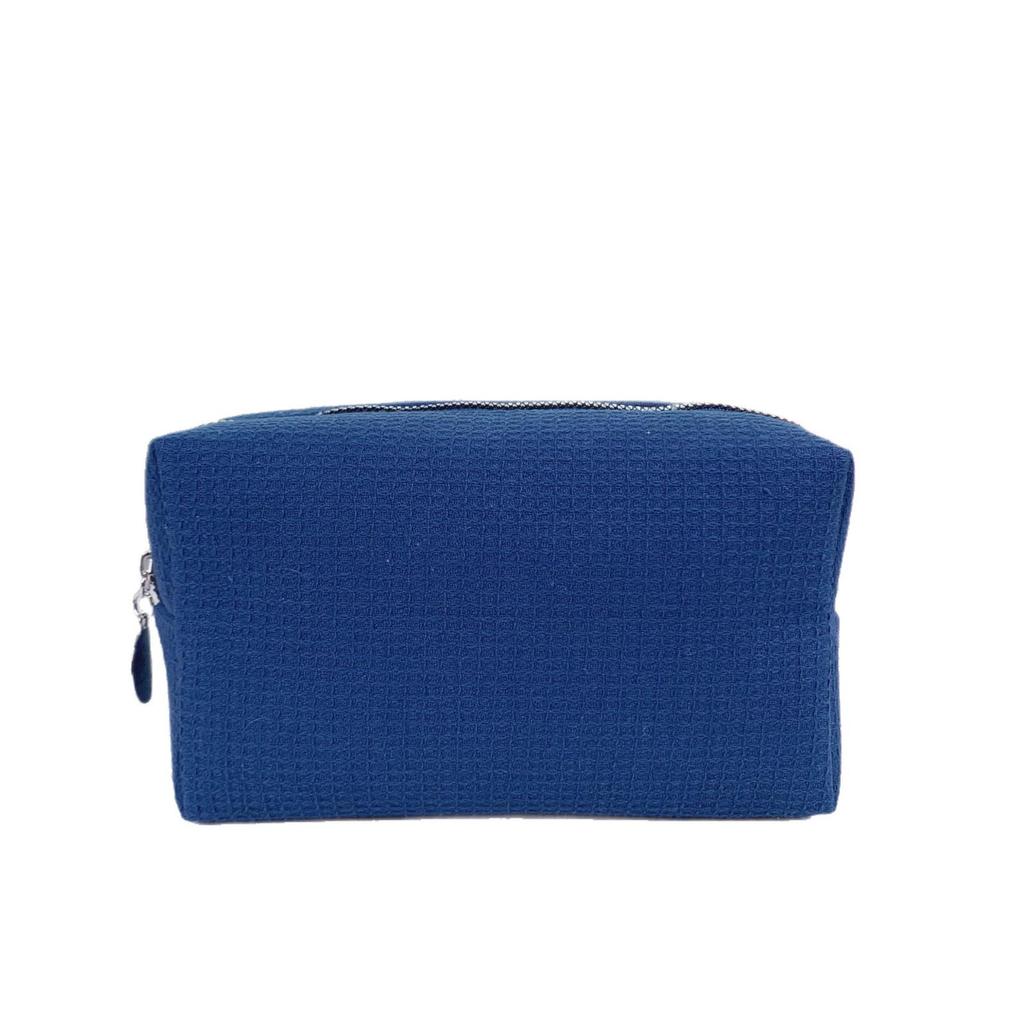 Large Capacity Waffle Pattern Makeup and Toiletry Bag for Women's Travel & Business Trips