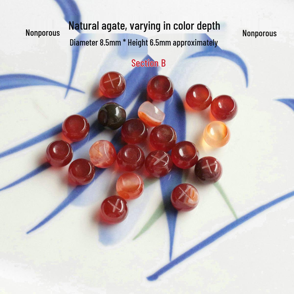Red Agate Apple Bead Earrings  Hairpin DIY Accessories
