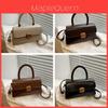 Pu Small Square Bag With Top Flap For Daily Casual Street Fashion