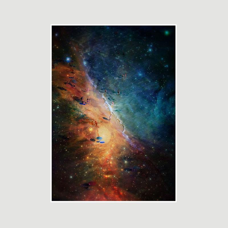 Living Room Decoration Art Painting White Paper Astronaut Space Poster Wall Art Prints Home Decor Bar Cafe Dorm Decorative Pictures Gifts
