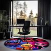 Huggy Wuggy Printed Round Rug Carpet Chair Rug Area Rug Entryway Doormats,for Office Chair Living Room Bedroom Kitchen Room.
