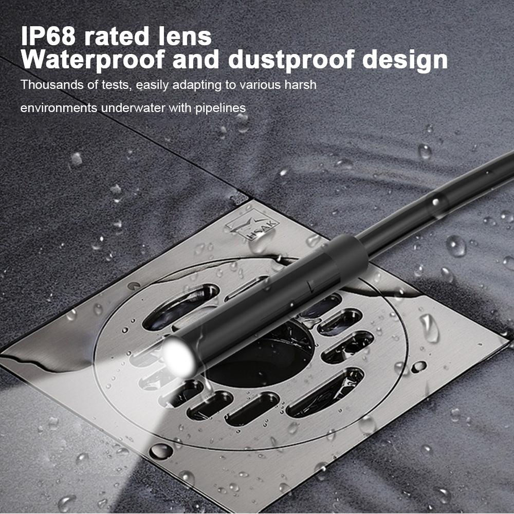 Endoscope Camera With Light 4.3" IPS HD 1080P 8mm IP67 Waterproof Borescope Camera with 6 Adjustable LED Lights for Sewer Car