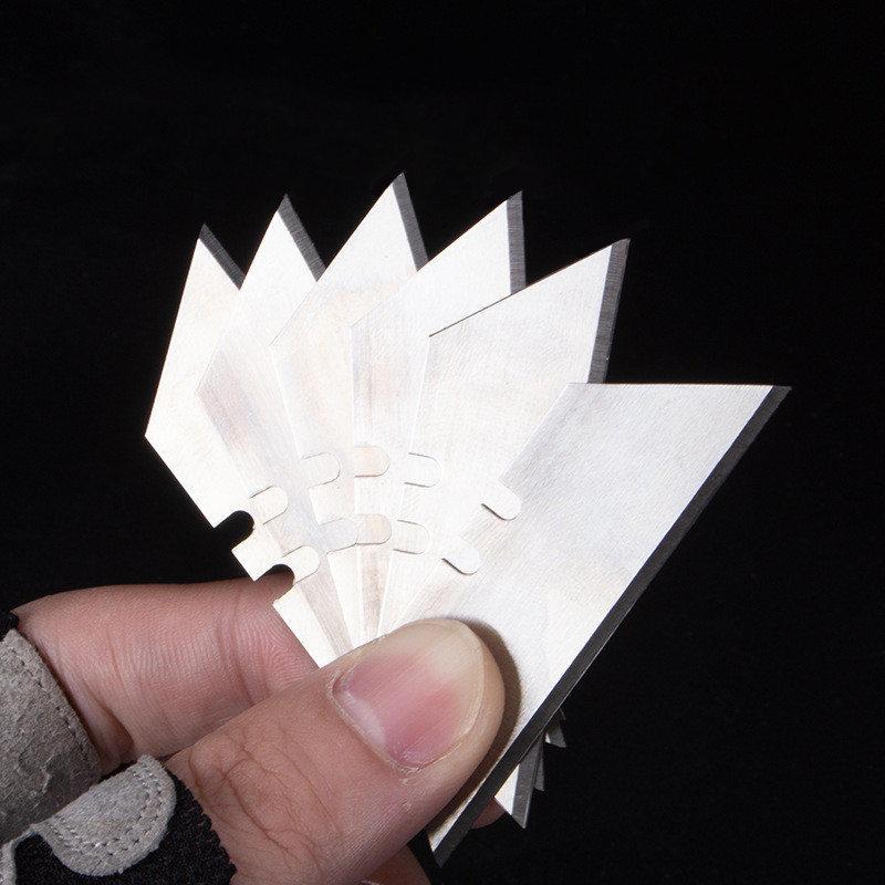 10Pcs Utility Knife Trapezoid Blades Special Knife Blades Steel Material Replacement DIY Art Craft Cutter Tool Blade