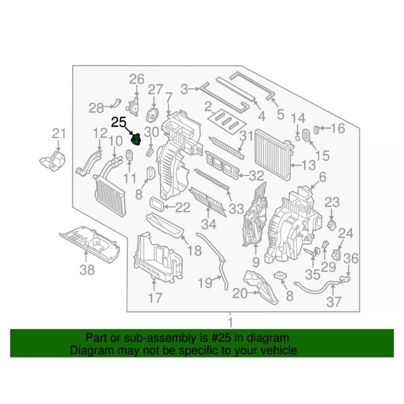 Superior HVAC Mode Door Actuator for IX25 I45 IX35 Optimally Airflows and Temperature Adjustment 971573SAA0 971591H150