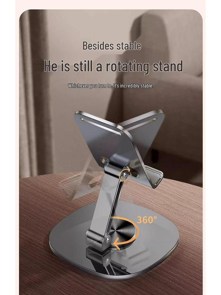 Rotatable Foldable Desktop Phone & Tablet Holder for Live Video