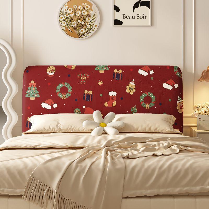 

Різдвяний принт Покриття на узголів я ліжка Всеохоплююче Універсальне Покриття для голови Для прикраси Захисне покриття від пилу для спинки ліжка 120cm