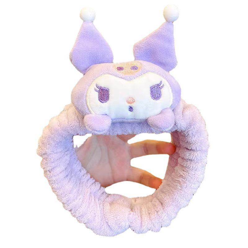 Sanrio Cartoon Face Wash Hair Band: Cute, Anti-Moisture Hair Tie/Headband for Beauty Routines