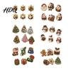 Creative Seasonal Crafts 6Pcs/Set Fridge Magnets Faux Pearl Art Kit Christmas Snowman Tree Santa Magnetic Snowflake Ornaments Magnets DIY