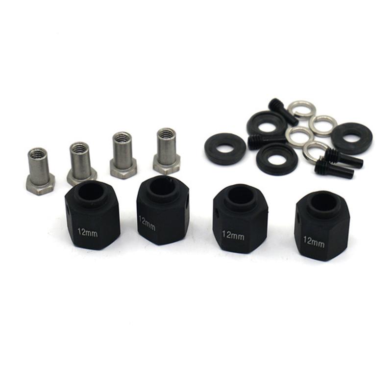 

4pcs Wheel Hex Hubs For Trx4 Traxxas 110 Rc Crawler 689101112mm Toy Thick Black 12mm