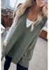 Women's Autumn/Winter V-Neck Casual Loose Knit Sweater Vest with Pockets