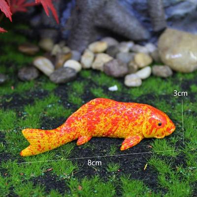 Party Supplies Cartoon Mini Koi Fish Ornament Resin Crafts Cute Carp Figurines DIY Simulation Small Fish Statue Aquarium