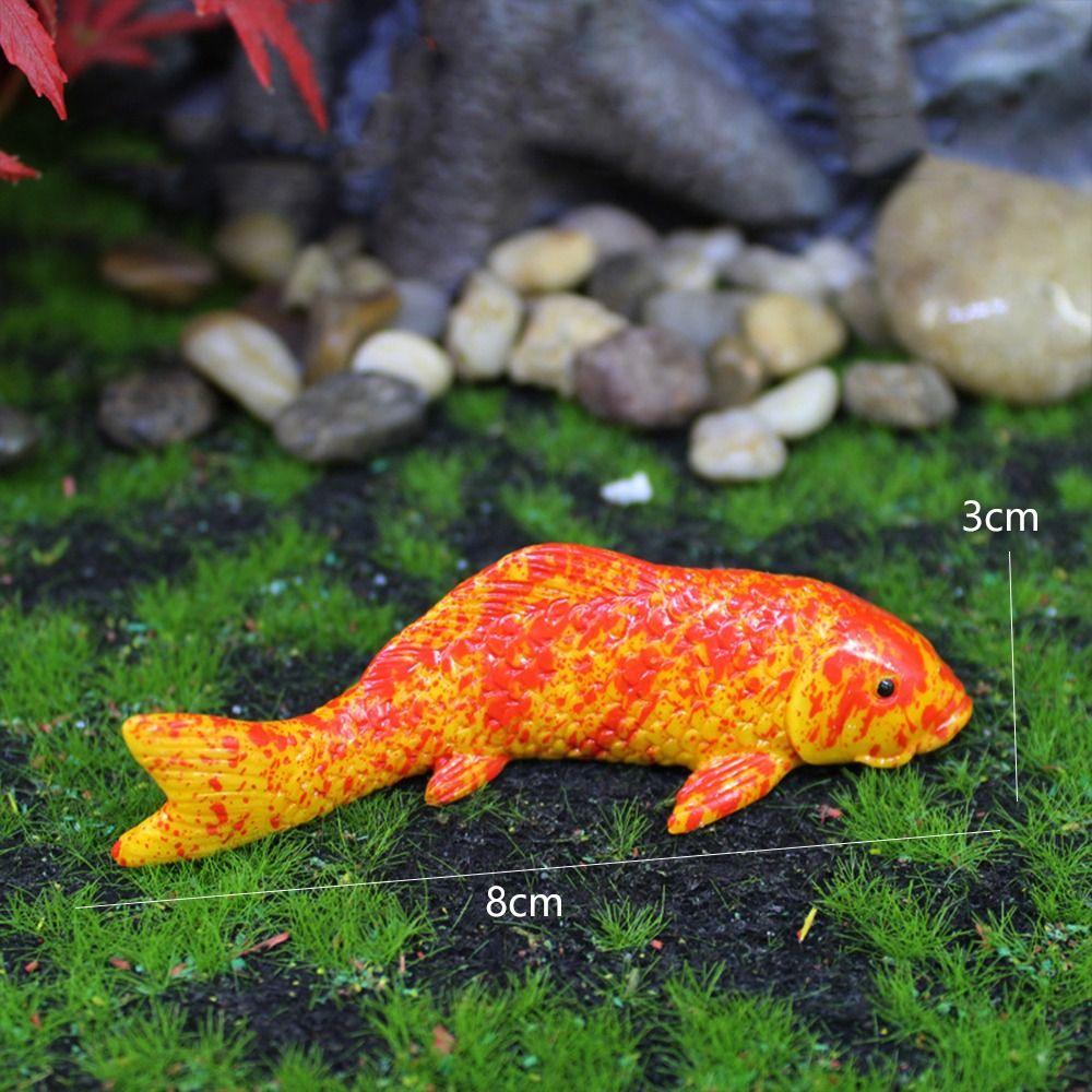 Cartoon Mini Koi Fish Ornament Resin Crafts Small Fish  Statue Kids Gift Carp Figurines  Aquarium