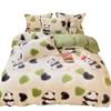 Thickened Milk Fleece Four-Piece Set Cartoon Coral Fleece Quilt Cover Fleece Bedding Flannel Sheets