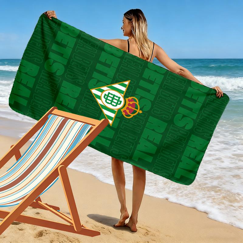 Real Betis Balompié Print Beach Towel, Large Soft Quick Dry Towel for Beach Camping Swimming