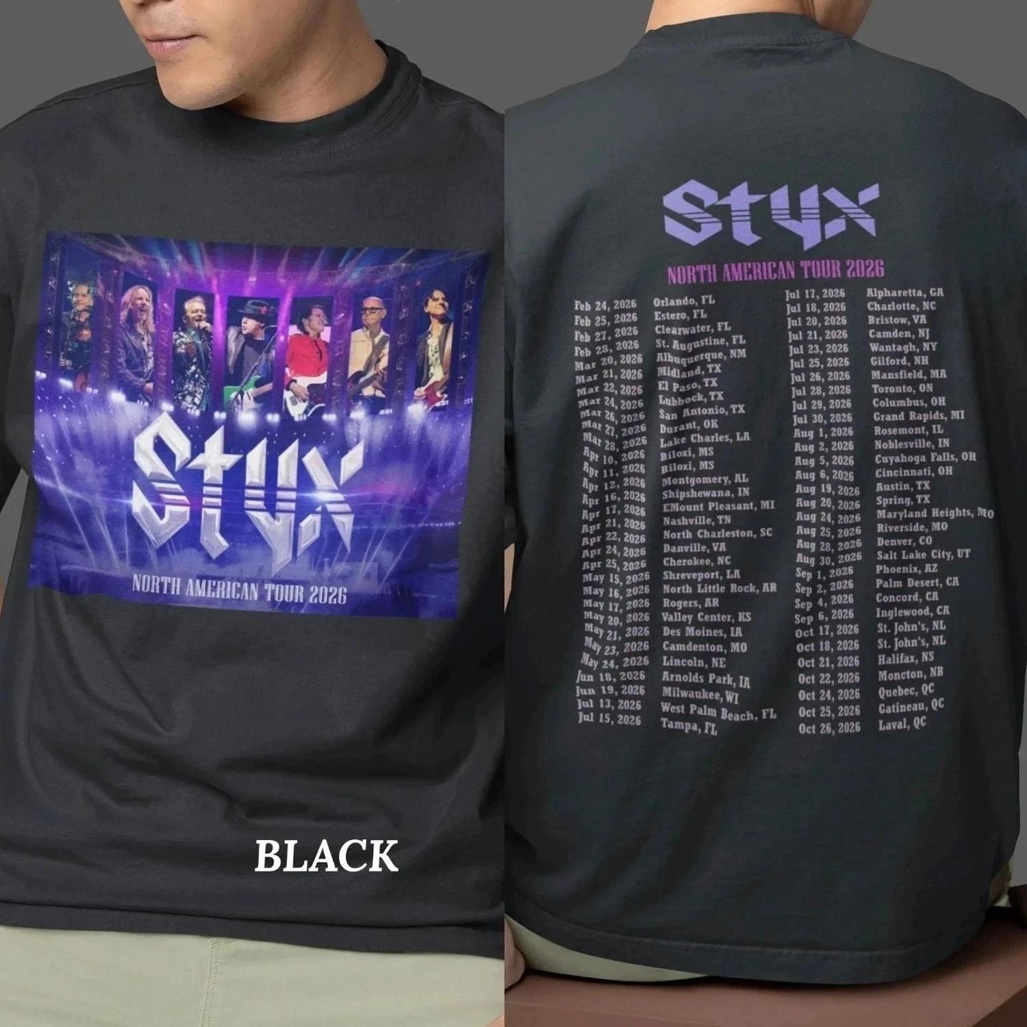 STYX 2026 Tour Dates Double Sided T-Shirt Reprint XL