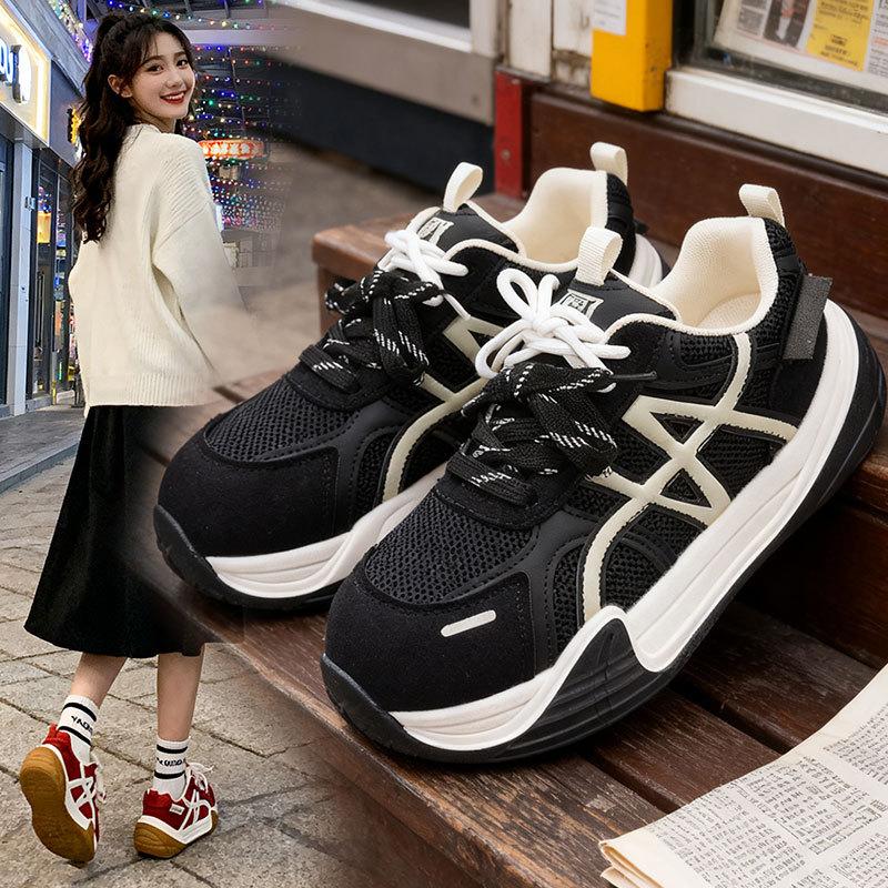 Height-increasing platform Forrest Gump shoes women's autumn new versatile lightweight casual sports shoes dad shoes German training shoes