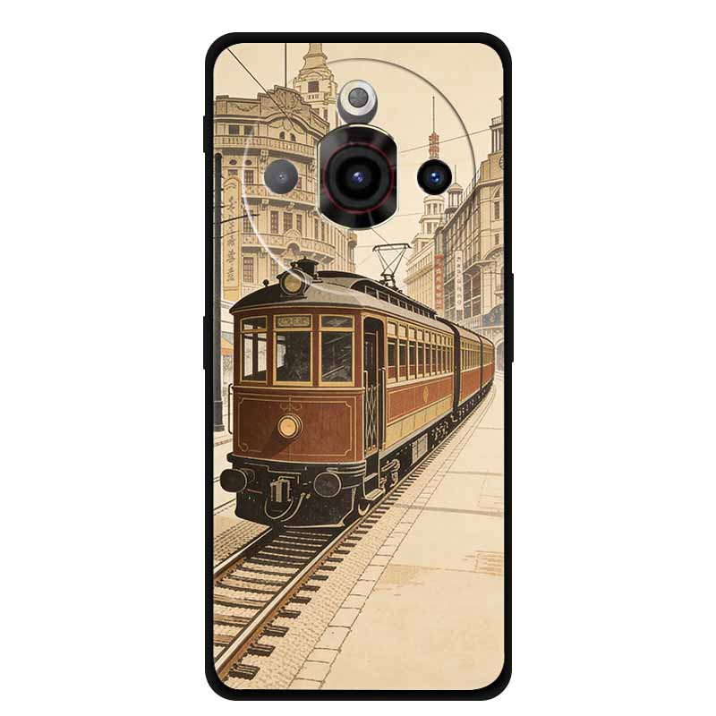 For ZTE Nubia Focus Pro 5G Case Train Railway Silicone Soft TPU Phone Shockproof Back Cover for ZTE Focus Z2351N Protective Capa