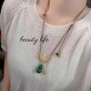 Chinese Retro Buddha Jade Gourd Tassel Necklace for Women