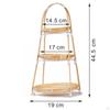 Woven Bamboo Snack Basket Food Display Serving Tray Multipurpose Organizer Portable with Handle