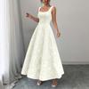 Women's Fashionable Color Square Neck Pullover, Fresh And Sweet Waist Cinched A-line Length Dress