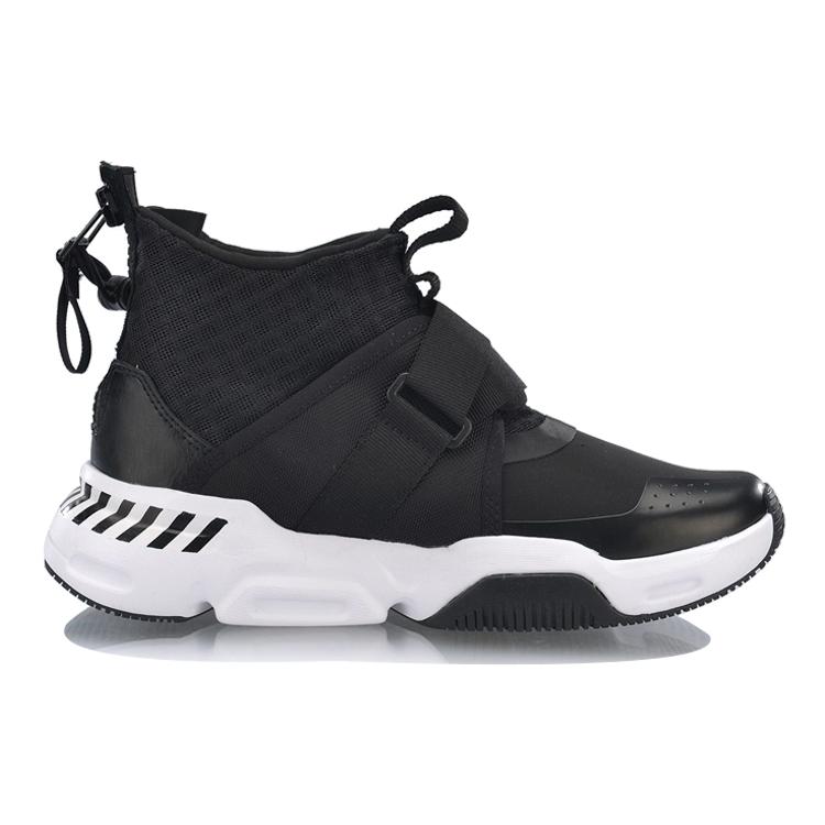Li Ning Skateboard Shoes Women's High Top Standard Black/Standard White AGLP046-2