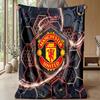 Manchester United Theme Blanket Soft Flannel Blanket Plush Throw Blanket Cozy Sofa Bed Blanket for Home Decor