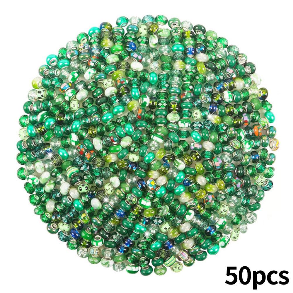 Mărgele cu găuri mari în stil european de rășină 30/50/100, margele distanțiere pentru producția de bijuterii, diverse margele mari europene libere și colorate