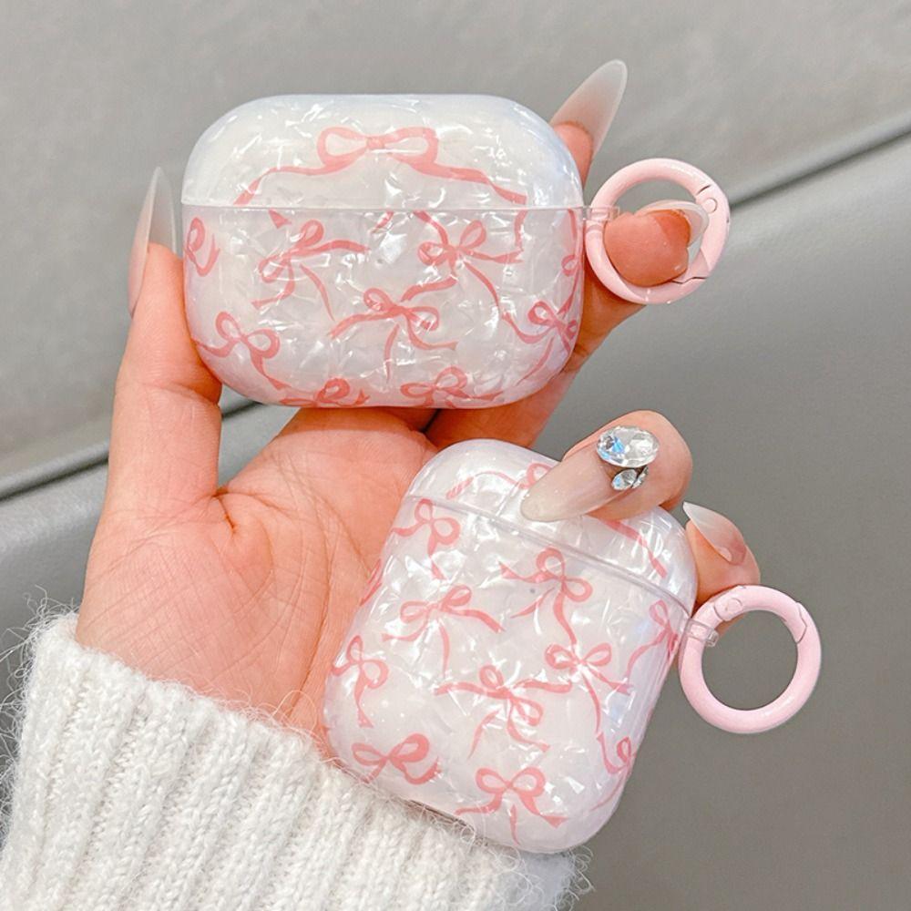 TPU Earphone Case Shell Patterned Bow Housing Shell for AirPods 1/2/3/4/Pro/Pro 2