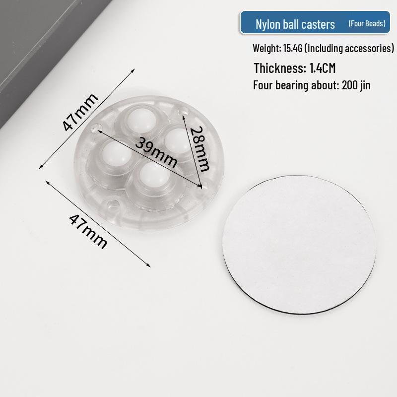 Cicha Samoprzylepna Podstawa Mobilna: Uniwersalne kółko bez wiercenia z pogrubionym łożyskiem kulkowym do użytku domowego