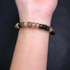 Twisted Silk Agate Thick Straight Cut Tea-Colored Spacer Beads Bracelet – DIY Cultural Accessories