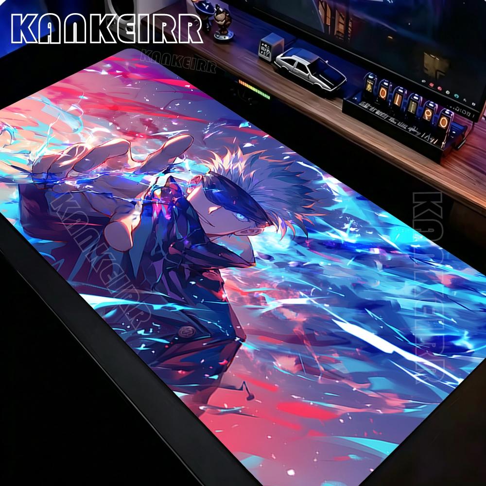 Xxl Ryomen Sukuna Black Mousepad Anime Jujutsu Kaisen Mouse Pad Gojo Satoru Mousepad Computer Gaming Pc Accessories Desk Mat