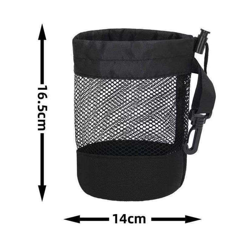 Polyester Golf Ball Storage Bag Golfer Gift Drawstring Closure Mesh Pocket Design Easy Organization Golf Shag Bag Golf Organizer