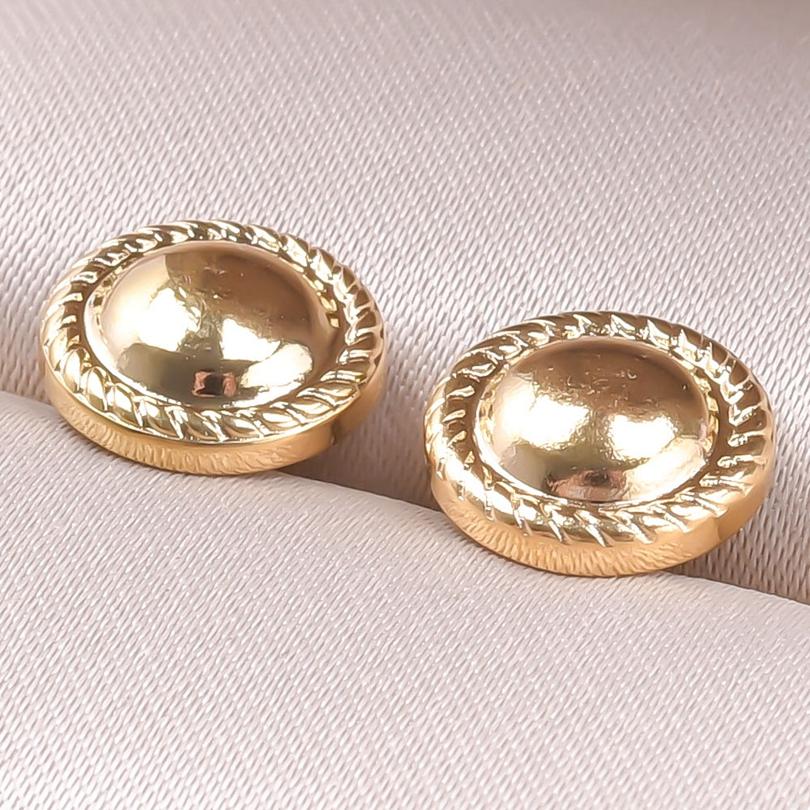 Fashion Ear Studs Gold Color Sun Heart Flower Stainless Steel Earrings For Women Men Accessories Ear Jewelry Fit DIY Rhinestone