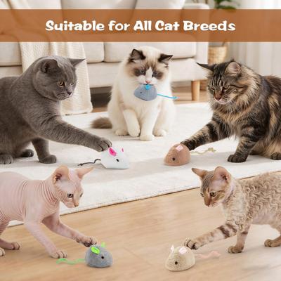 Kedi Fare Oyuncakları Doldurulmuş Kedi Nanesi Peluş Fareler Kedi Oyuncakları İnteraktif Oyun İç Mekan Kedileri İçin Avcılık İçgüdüleri ve Eğlence Kedi Çiğneme Oyuncağı