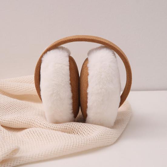 Winter Fuzzy Earmuff Cute Fluffy Faux Fur Earmuff Foldable Furry Ear Warmers for Women Men Girls Boys Jogging Skiing