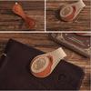 1/2 Stück Retro Doppelseitige Magnetische Lesezeichen-Clips Vintage Rose Kaffee Design PU-Leder Lesezeichen für Seiten