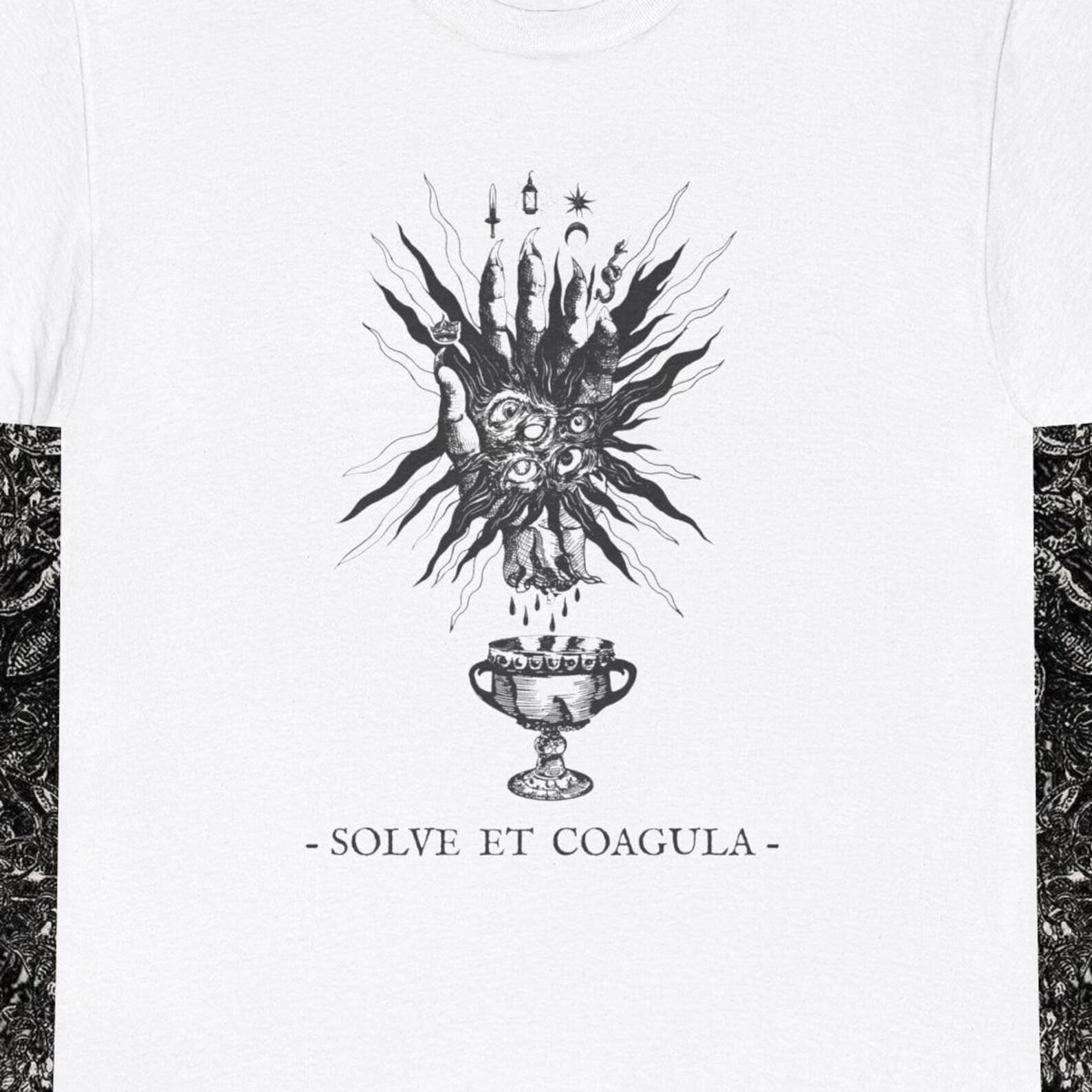 Solve et Coagula Shirt Unisex | Occult Alchemy Esoteric Tee | Unisex Chaos Magick T-Shirt | Hermetic Symbolism Goth Clothing | Dark Design L