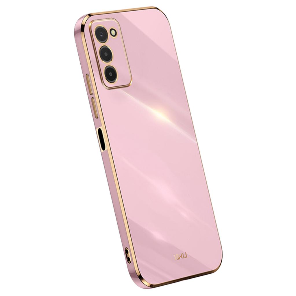 XINLI TPU Phone Cover for Samsung Galaxy A03s (164.2 X 75.9 X 9.1mm),Electroplating Anti-shock Mobile Phone Case