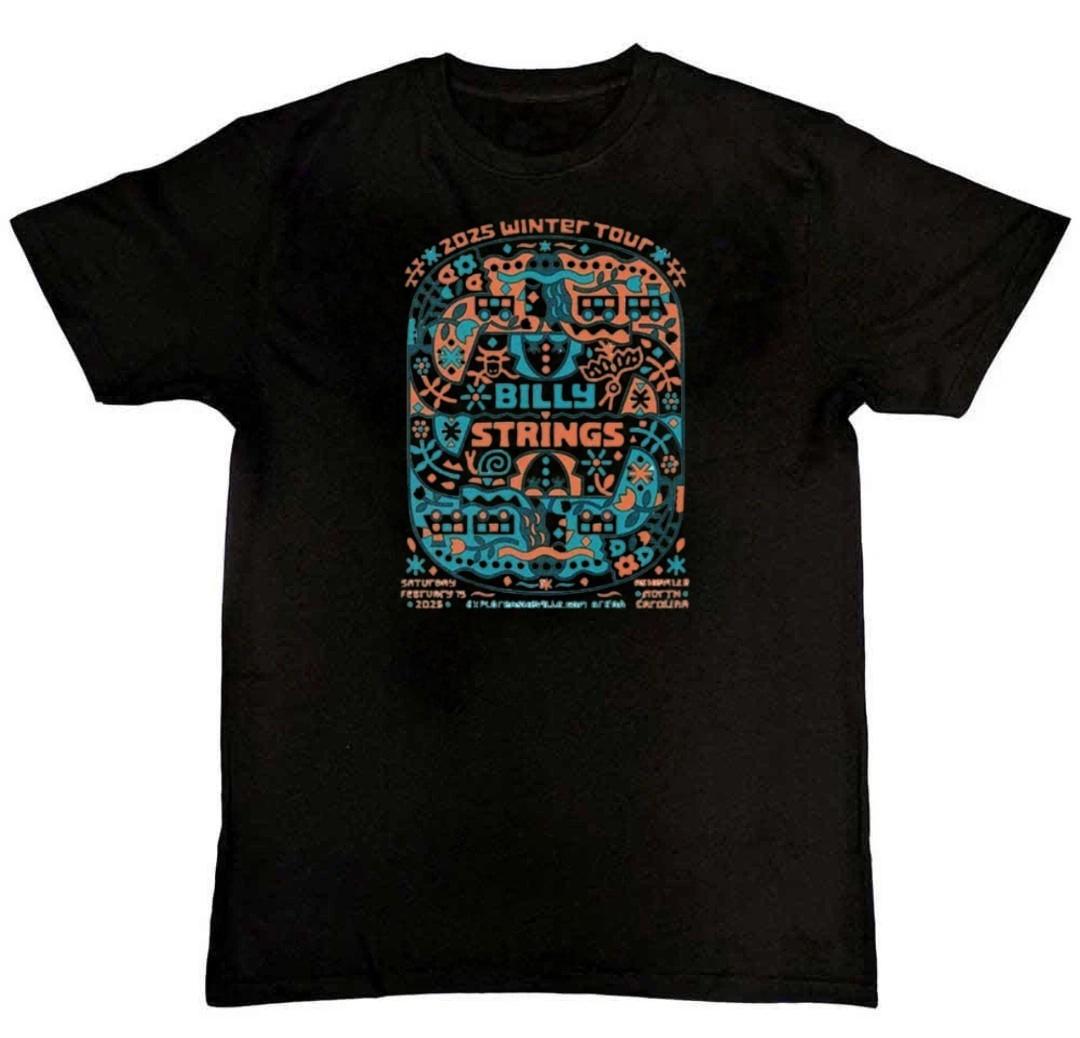Billy Strings 2025 Winter Tour North Carolina Mens T-Shirt XXXXL