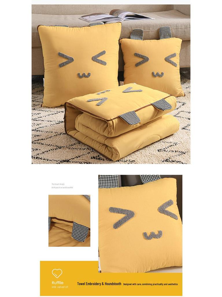 Manta Almohada Multifuncional con Logo Personalizado - Perfecta para Oficina y Coche Aire Acondicionado de Verano.